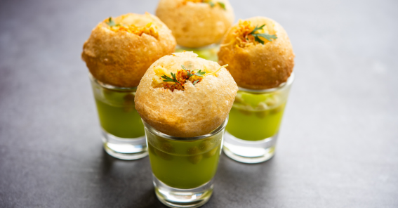 Pani Puri Petisco de Rua Indiano