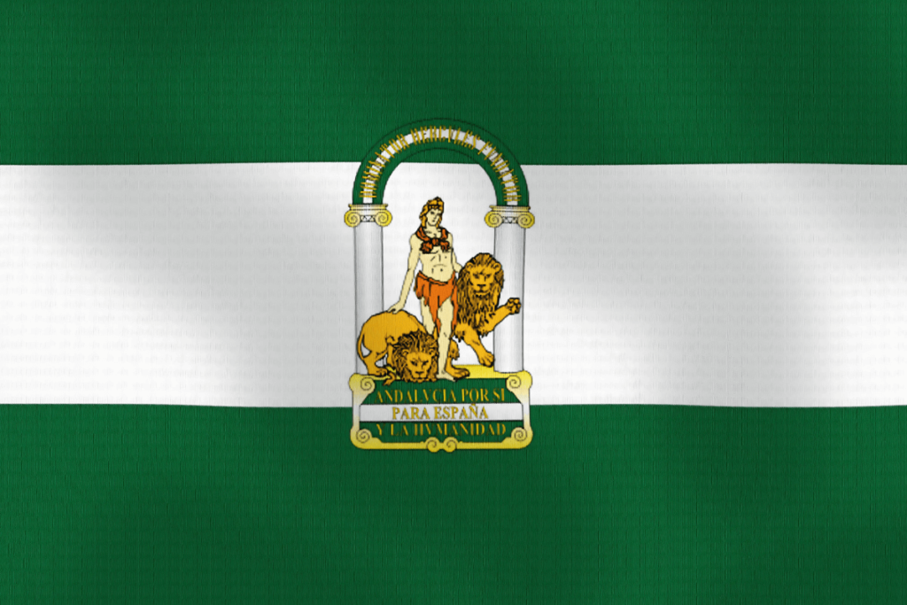 Bandeira de Andaluzia Espanha.
Gazpacho a Sopa Fria.