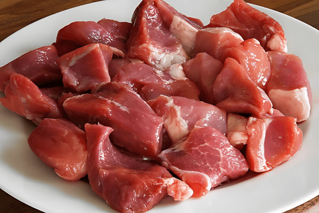 Carne para Goulash.
Goulash de Carne.