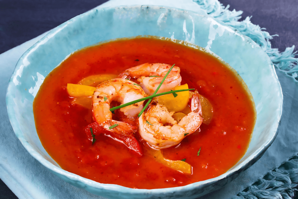Gaspacho de Maricos .Gazpacho a Sopa Fria.