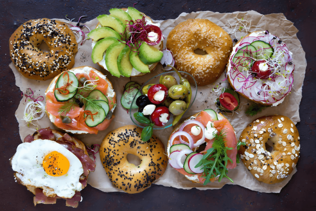 Recheios para o Bagels.
Bagel: guia completo