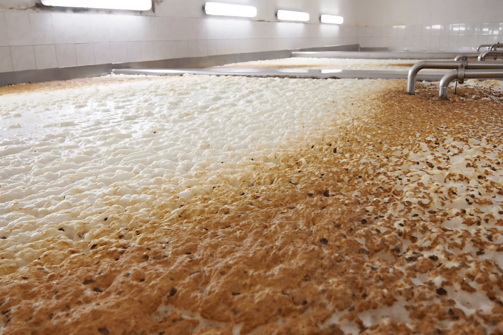 Fermentação de uma cerveja.
Guia Cervejas Artesanais.