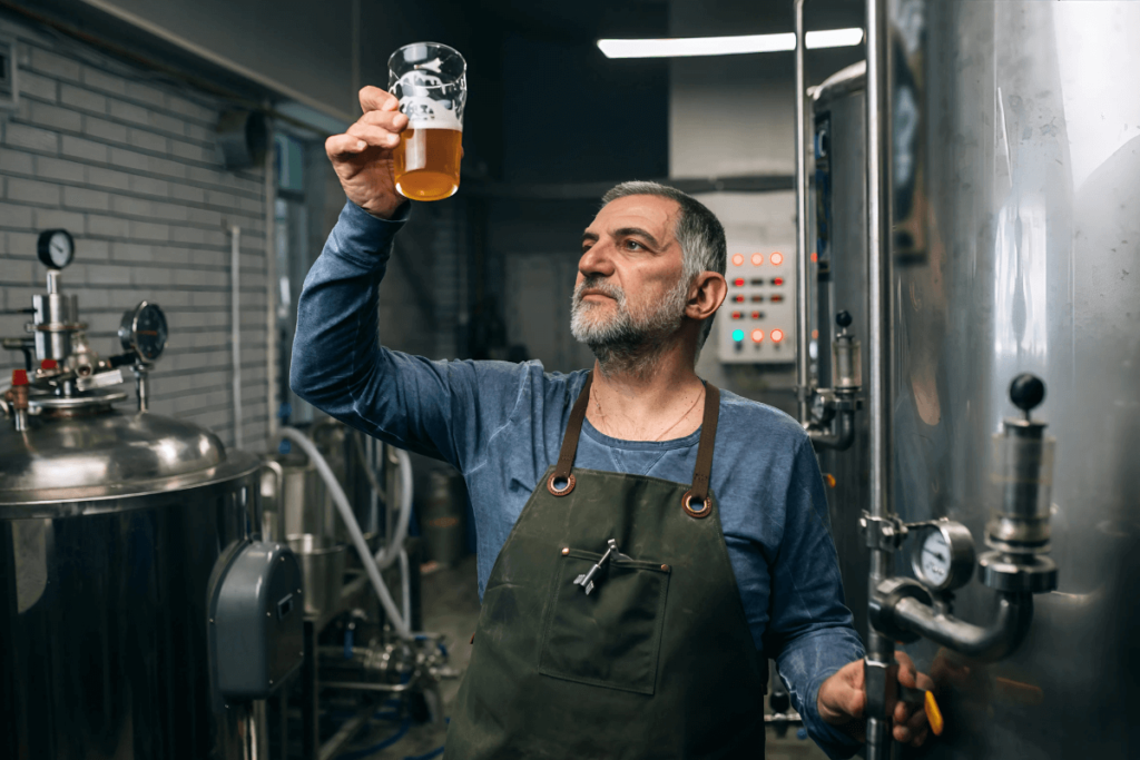 Pequena cervejaria artesanal.