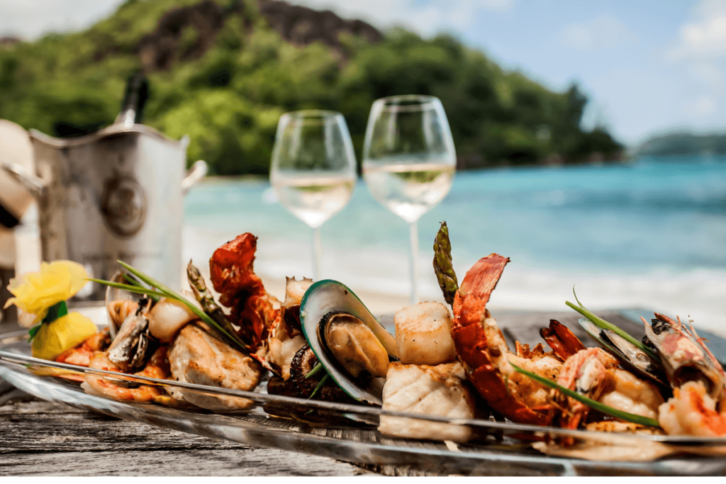 Vinho Branco com Frutos do Mar.
Vinho branco evite erros.