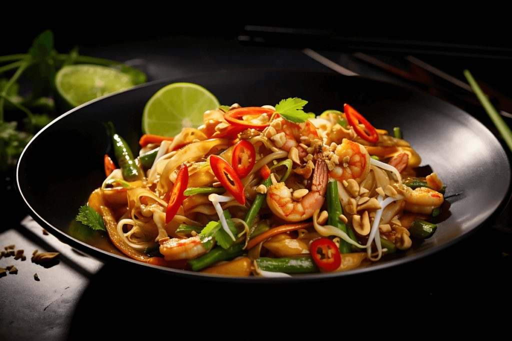 Pad Thai.
Delícias da rua asiática.