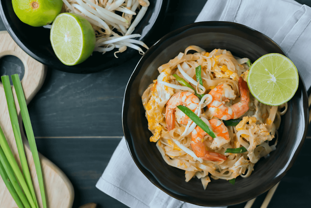 Pad Thai.
Pad Thai autêntico e fácil
