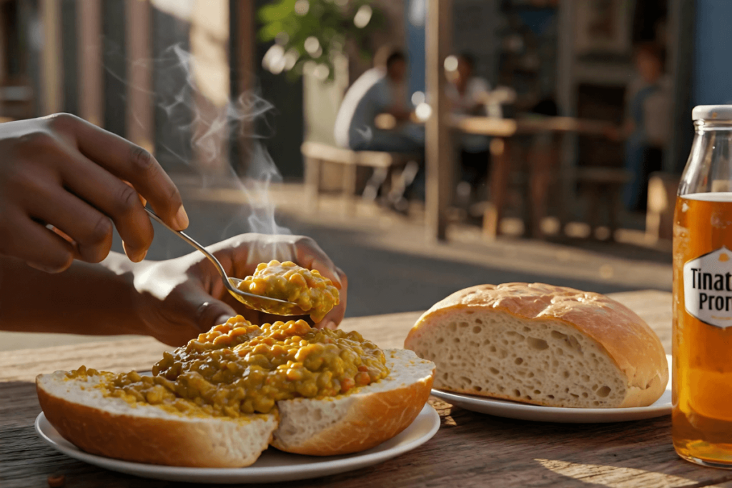 Bunny Chow Receita Tradicional Sul-Africana.
Bunny Chow Tradicional.